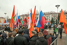 Делегация БГТУ приняла участие в митинге поддержки украинского народа, выступающего против действий «майдановцев»