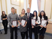 5 декабря 2014 г. волонтеры БГТУ получили заслуженные награды Правительства Брянской области