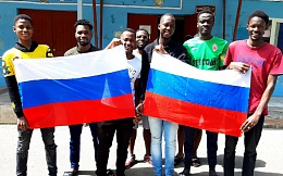 Участие иностранных студентов БГТУ в мероприятиях, посвященных празднованию Дня России
